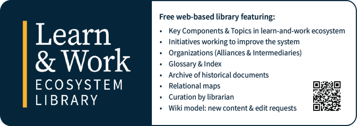 Learn & Work Ecosystem Library badge with details